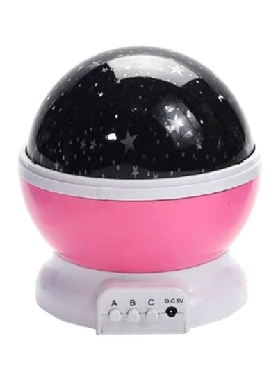 Buy Star And Moon Rotating Projector Night Lamp Pink 13 x 13 x 14.5centimeter in UAE
