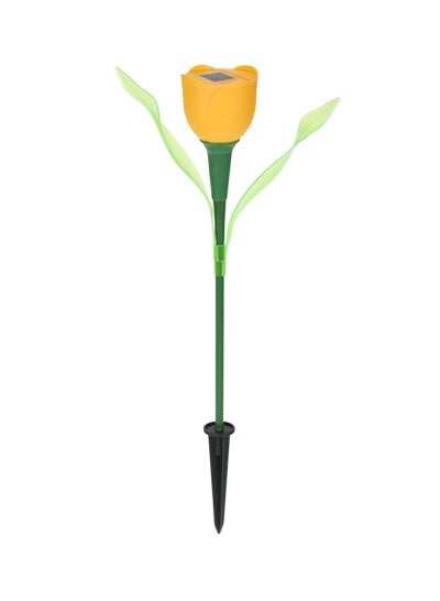 Buy Solar Powered Tulip Design LED Lawn Lamp Orange in UAE