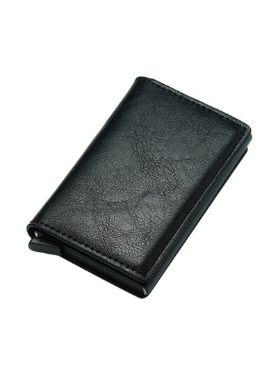 Buy Solid Design Bi Fold Wallet Black in Saudi Arabia