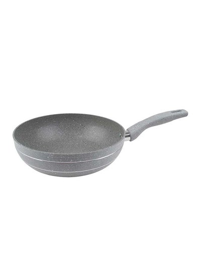 Buy Forged Aluminum Wok Pan Grey/Silver in Saudi Arabia