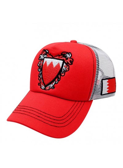 Buy Bahrain Emblem Design Cap Multicolour in UAE