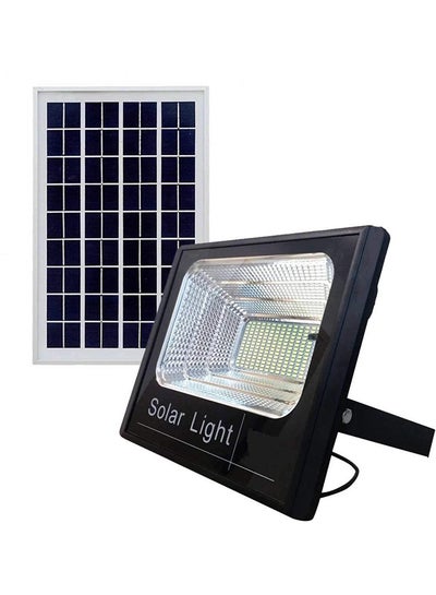 Buy 100W Solar-Powered Remote Control Exterior LEDs Lamp Black 35x45x1.7cm in UAE