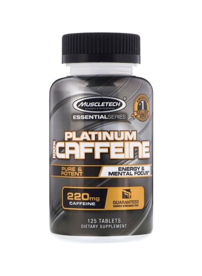 Buy Platinum Caffeine Dietary Supplement - Unflavoured - 125 Tablet in Saudi Arabia