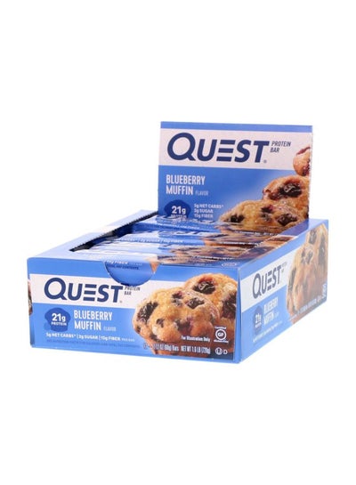 Buy 12-Piece Protein Bars - Blueberry Muffin Dietary Supplement in UAE