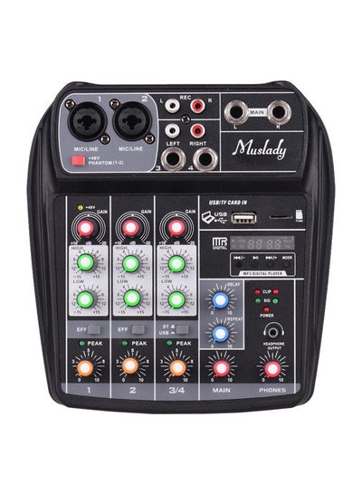 Buy Compact Sound Card Mixing Console Digital Audio Mixer I4714B-EU-A Black in Saudi Arabia