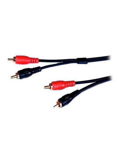 Buy Standard Series RCA Stereo Audio Cable Plugs Black/Red in UAE