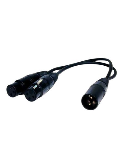 Buy XLR Plug To Dual XLR Jacks Cable Black in UAE