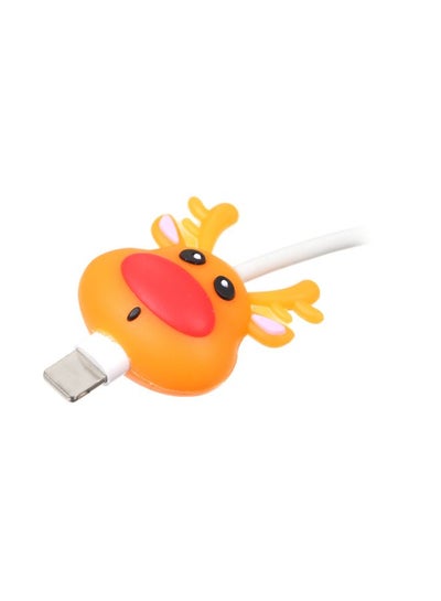 Buy Christmas Themed USB Charger Protector Orange/Red/Black in UAE