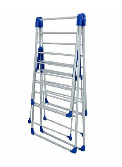 Buy Clothes Dryer Rack White & Blue 150x104x60cm in UAE