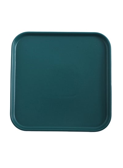 Buy Ceramic Square Pizza Plate Green 8inch in UAE