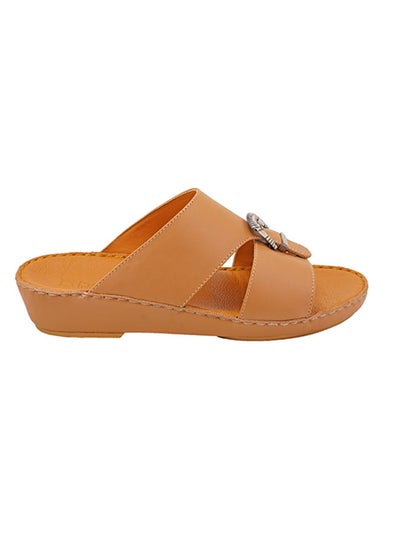 Buy Slip On Comfort Wear Arabic Sandals L.Tan in UAE