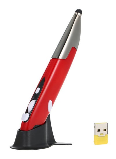 Buy Optical Touch Pen Mouse With Web Scrolling Red/Grey/Black in Saudi Arabia