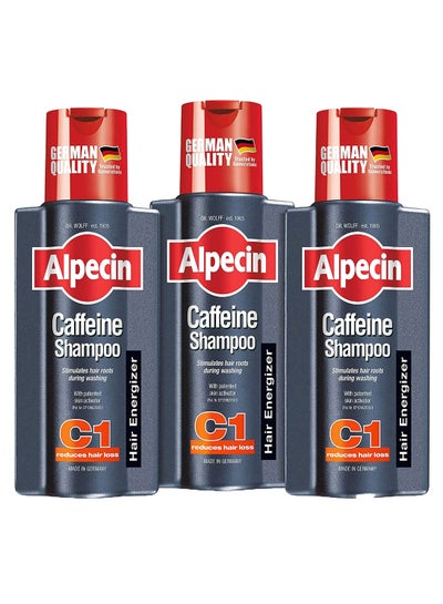 Buy Pack Of 3 Caffeine Hair Energizer Shampoo 3 x 250ml in UAE