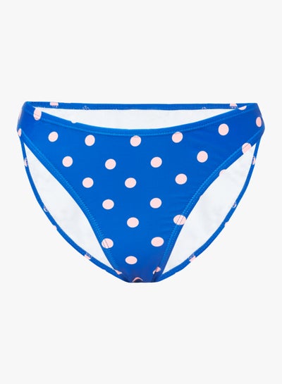 Buy Polka Dot Bikini Bottom Blue in UAE