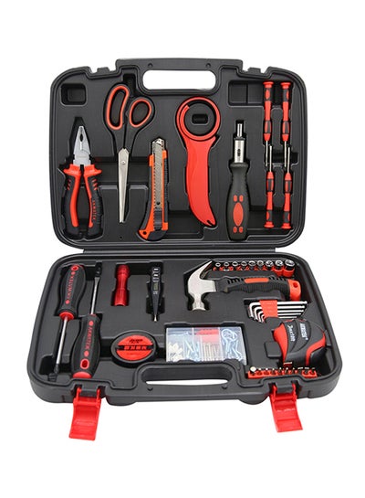 Buy 81-Pieces Home Owners Tool Set With Tool Bag Red/Black in Saudi Arabia