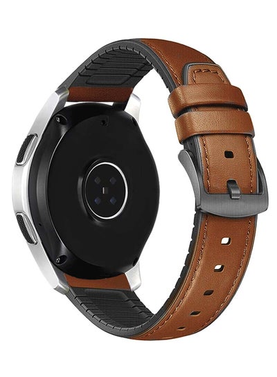 Buy Genuine Leather Replacement Band 22mm For Samsung Galaxy Watch 46mm Official Brown in Saudi Arabia