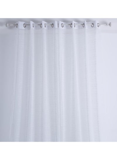 Buy Linear Sheer Curtain White 140 x 300centimeter in UAE