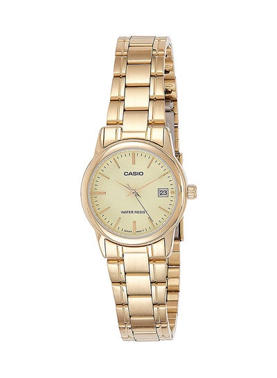 اشتري Women's Water Resistant Analog Watch LTP-V002F-9AUDF - 31 mm - Gold في الامارات