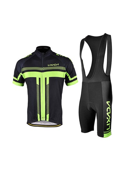 Short Sleeve Cycling Jersey Padded Bib 
