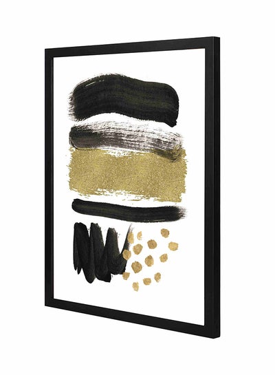 Buy Wooden Framed Wall Art Painting White/Black/Beige 43 x 53cm in Saudi Arabia