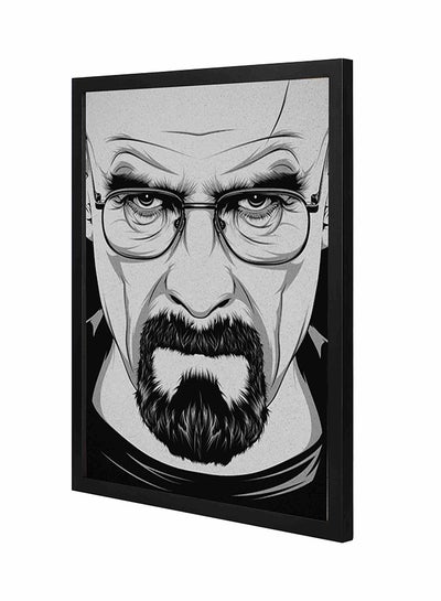 Buy Breaking Bad Wooden Framed Wall Art Painting Black/Grey 43x53cm in Saudi Arabia