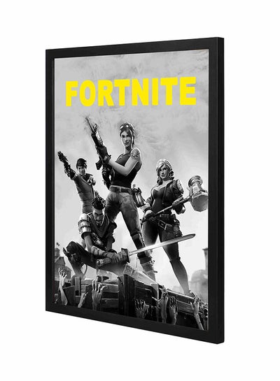 اشتري لوحة فنية بإطار خشبي لديكور الحائط بتصميم لعبة Fortnite متعدد الألوان 43x53سم في السعودية