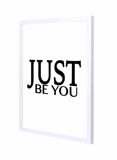 Buy Just Be You Pan Wooden Framed Wall Art Painting Black/White 43x53cm in Saudi Arabia