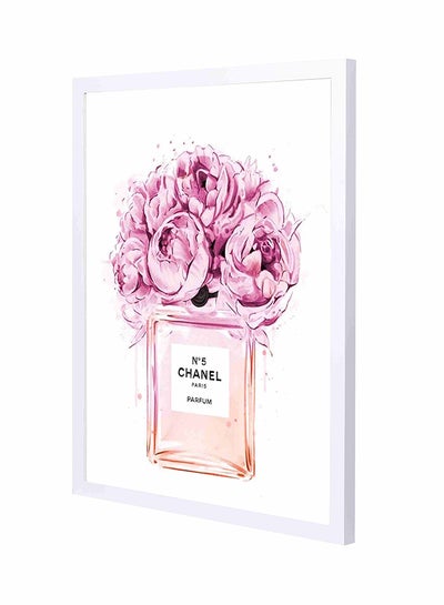 Buy Chanel Pink  Wall Art Painting With Pan Wooden Frame Multicolour 43x53centimeter in Saudi Arabia