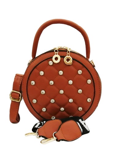 Buy Leather Crossbody Bag Camel in Egypt