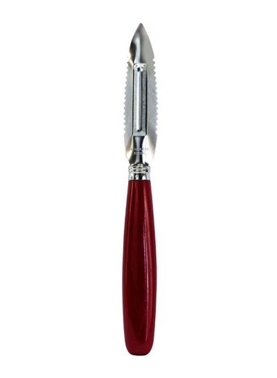 Buy Ergonomic Handle Peeler Red/Silver 5inch in UAE