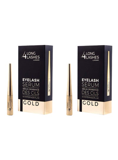 Buy Pack Of 2 Gold Eyelash Serum Clear in UAE