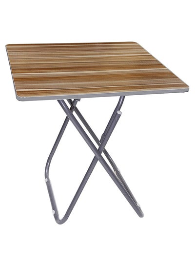 Buy Foldable Table Brown/Grey in UAE