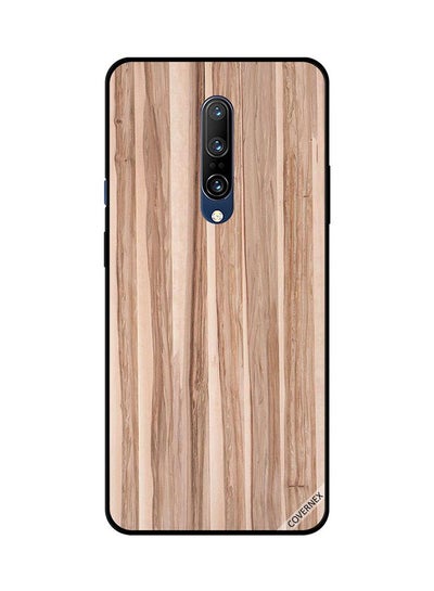 اشتري Protective Case Cover For OnePlus 7 Pro Light Brown Wood Pattern في السعودية