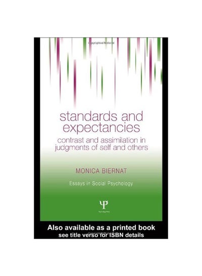 اشتري Standards And Expectations: Contrast And Assimilation In Judgments Of Self And Others Hardcover في مصر