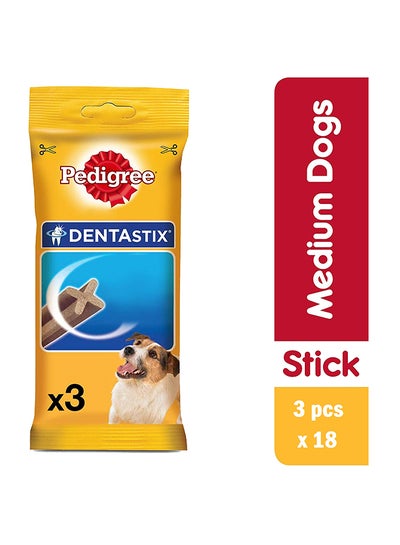 Buy Dentastix Dog Treats Medium Breed Dog 3 Sticks 77grams Pack of 18 in UAE