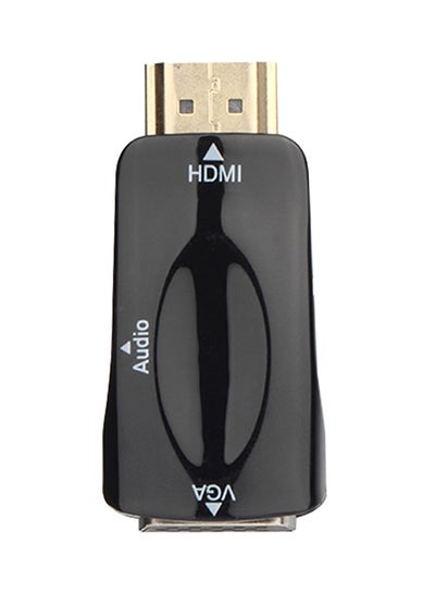 Buy HDMI To VGA Converter Adapter With Audio Cable Black in Egypt