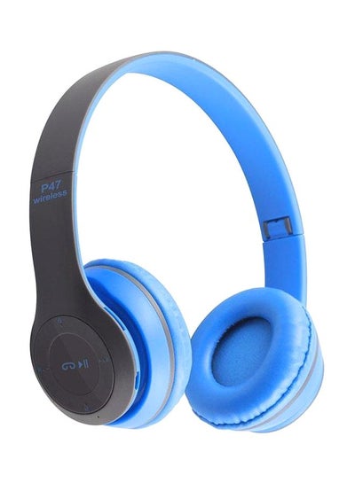 Buy P47 Bluetooth Over Ear Headset Blue in Egypt
