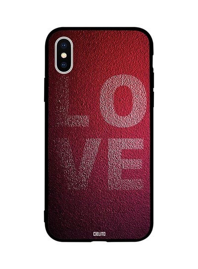 اشتري Skin Case Cover -for Apple iPhone X Love Spray Paint Design تصميم طلاء بخاخ لكلمة "Love" في مصر