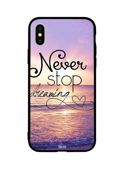 اشتري غطاء حماية واقٍ لهاتف أبل آيفون X مطبوع عليه عبارة "Never Stop Dreaming" في مصر