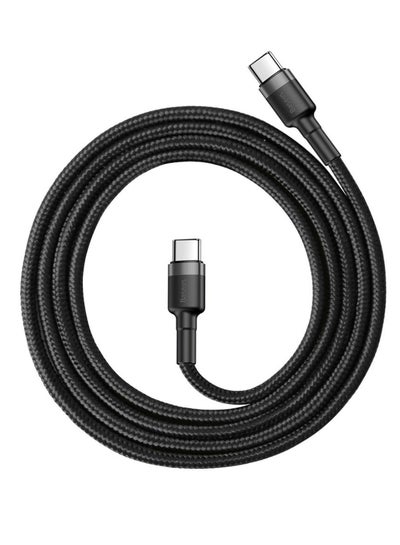 Buy Type-C To Type-C Data Sync And Charging Cable Black/Grey in Egypt