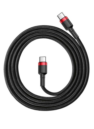 Buy Type-C To Type-C Data Sync And Charging Cable Black/Red in Egypt