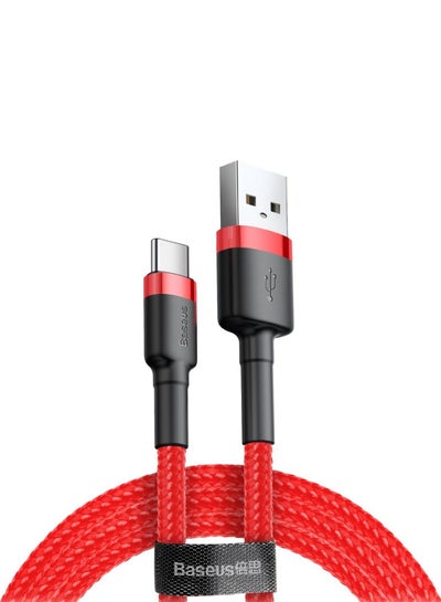 Buy USB C Cable 2A Fast Charging Cable Nylon Braided Cafule Series - 3M USB Type C Charger Compatible for Samsung S21 S20 S9 Note 20 10 Huawei P30 P20 Lite Mate 20 Pro P20 LG G5 G6 Xiaomi Mi 11 Ultra A2 etc. Red/Black in UAE