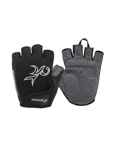 اشتري Half Finger Breathable Shock Absorbing Padded Sports Cycling Gloves 22 X 16سنتيمتر في الامارات