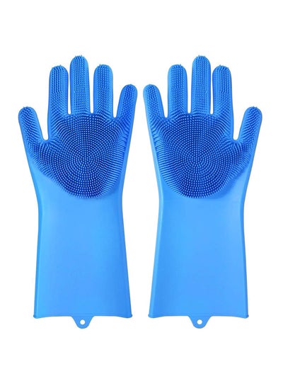 اشتري Pair Of Dishwashing Silicone Gloves لون أزرق في مصر