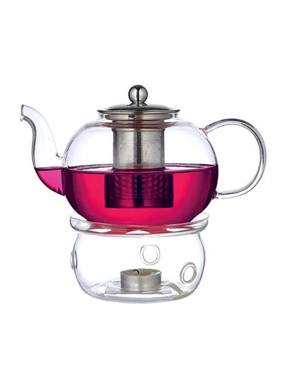 Buy Borosilicate Glass Teapot Clear 1Liters in UAE