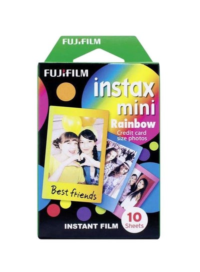 Buy 10-Sheet Instax Mini Rainbow Instant Flim Blue/Yellow/Green in Saudi Arabia