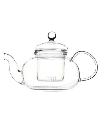 Buy Handmade Glass Teapot Clear 800ml in UAE