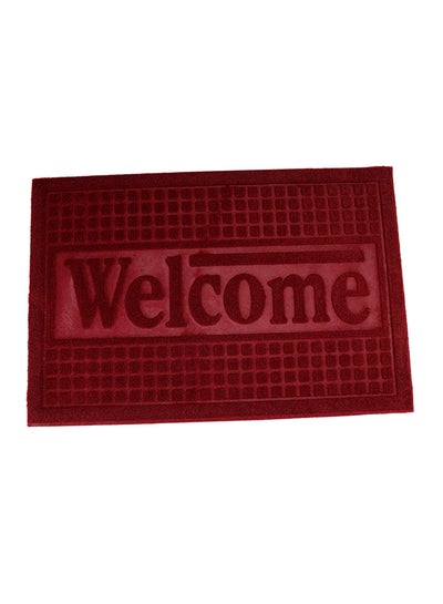 Buy Welcome Printed Square Door Mat Red 40 x 60cm in Saudi Arabia