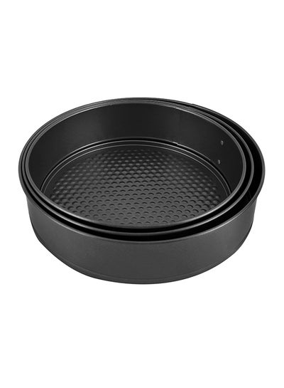 Buy 3-Piece Baking Tray Set Black 24,26, 28cm in Saudi Arabia