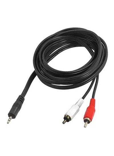 Buy Stereo Male To 2RCA Male Cable Black in UAE